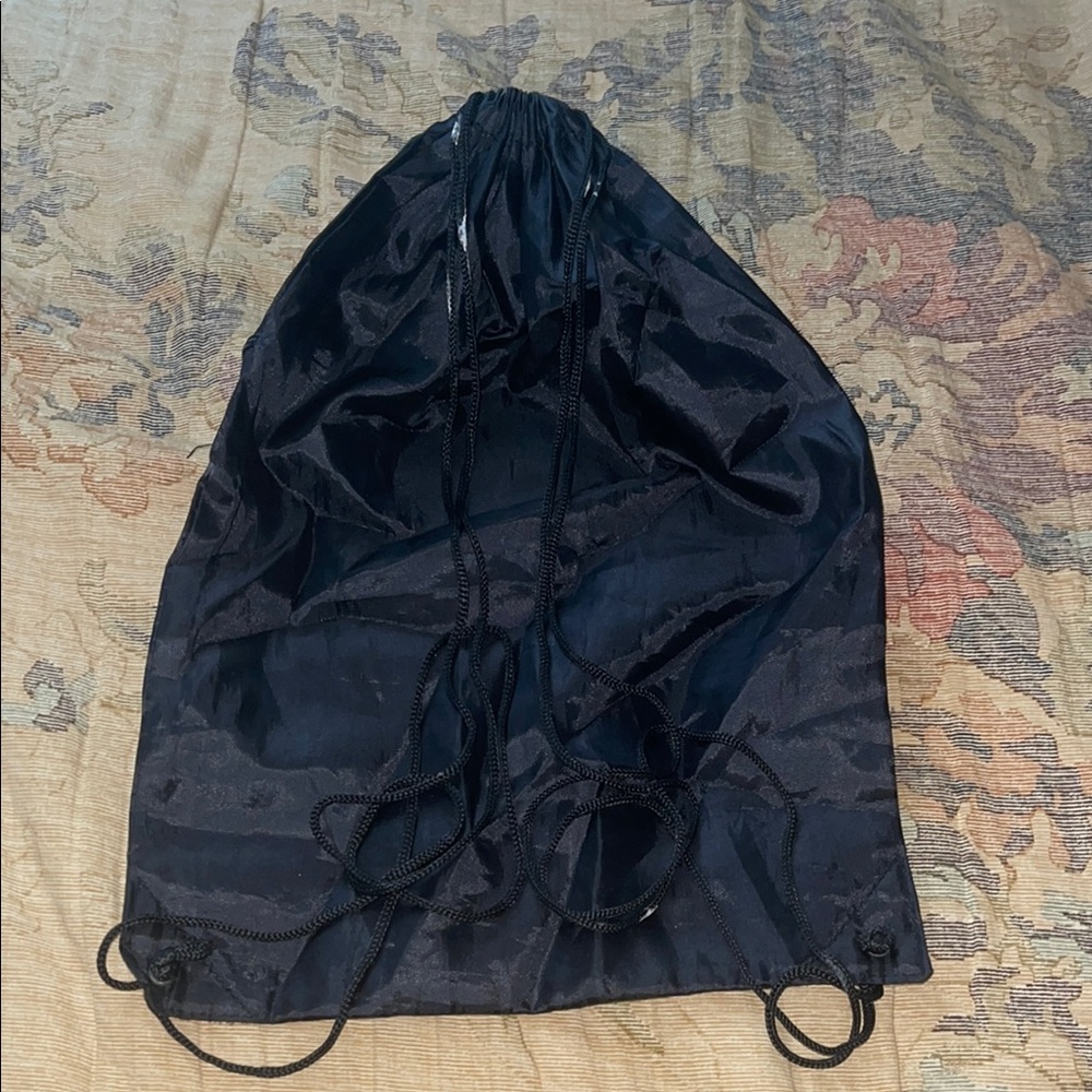 Black Nylon Backpack With Drawstring Closure - image 1
